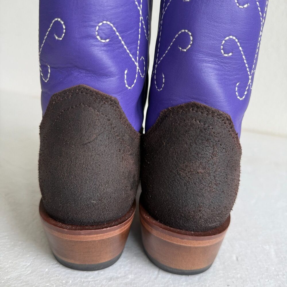 Justin Women's Hattie Square Toe Casual Boots Low Heel 1-2" Size 6B Royal Purple - Picture 9 of 14